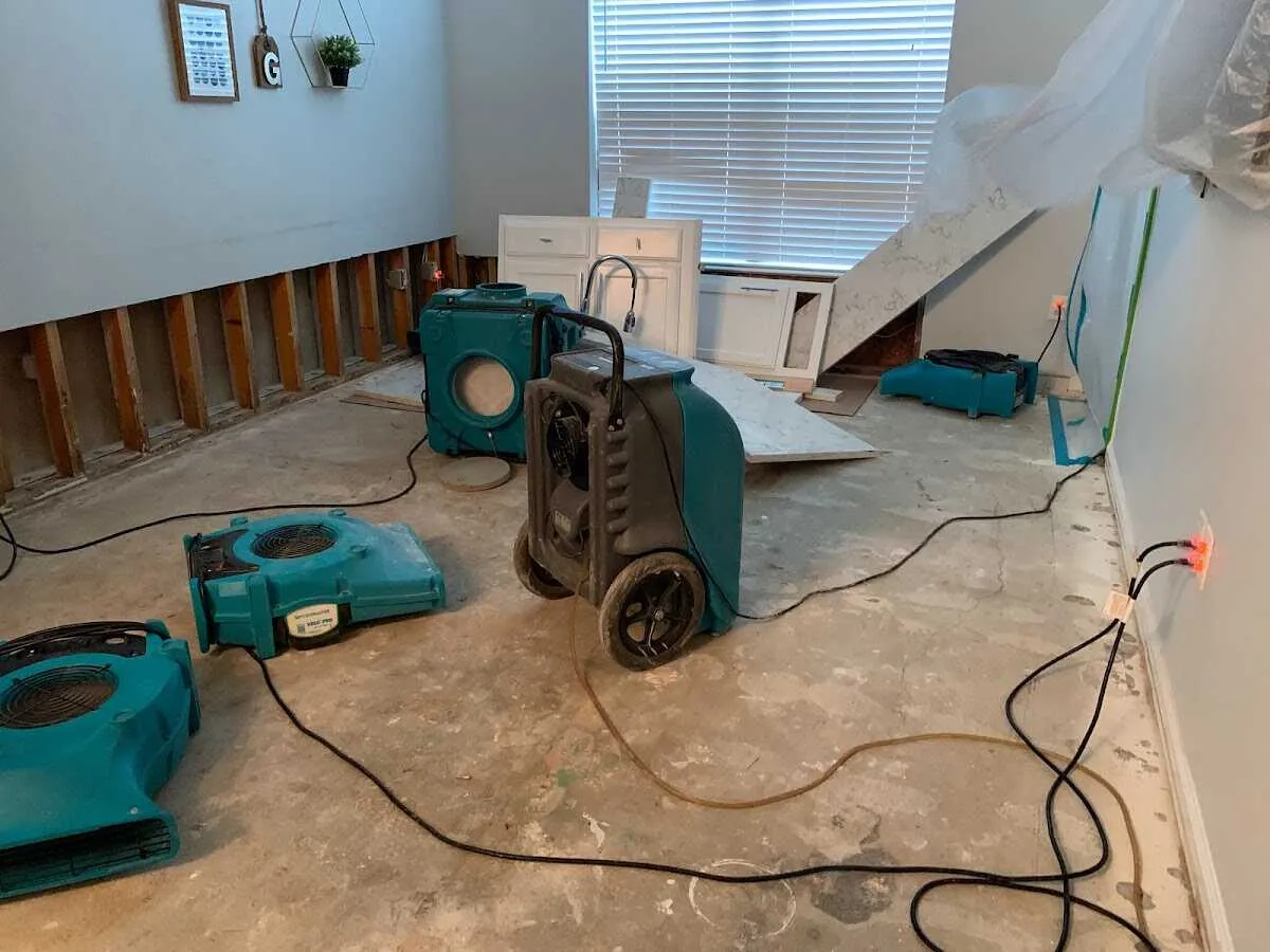 Dehumidifier in flood-cut room for Water Extraction & Removal in Longboat Key